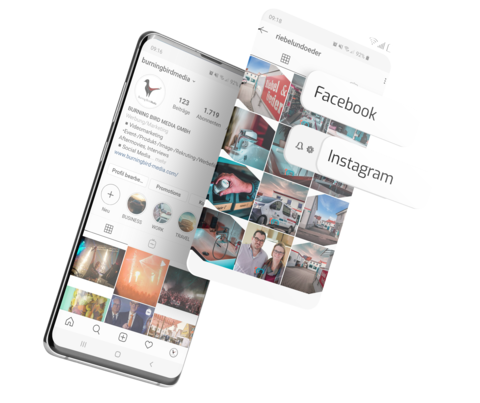 Android Smartphone Social Media Mockup